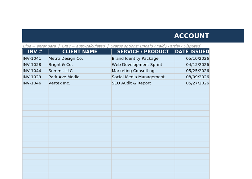 Accounts Receivable Tracker preview
