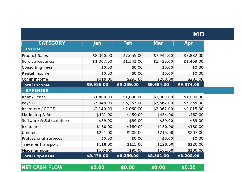 Cash Flow Tracker preview