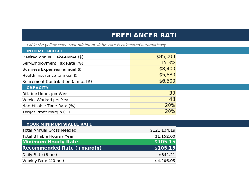 Freelancer Rate Calculator preview
